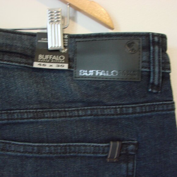 Buffalo David Bitton Travis X Slim Straight Stretch Dark Wash Jeans NEW 46 x 30 - Picture 13 of 15